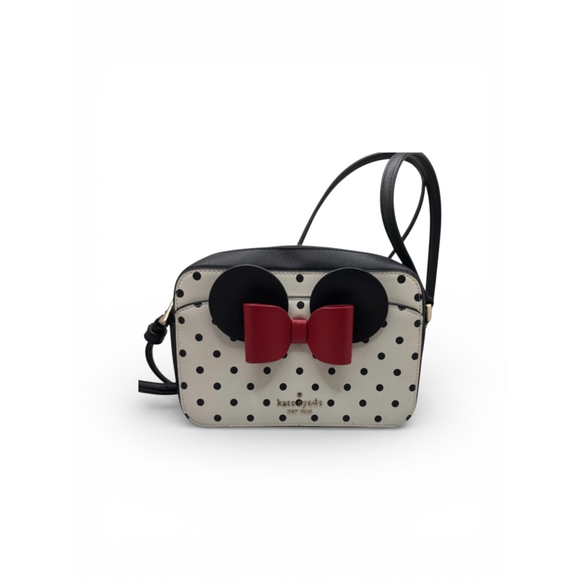 Kate Spade X Disney Minnie Mouse Polka Dot Crossbody Camera Bag- NWOT - Picture 3 of 9